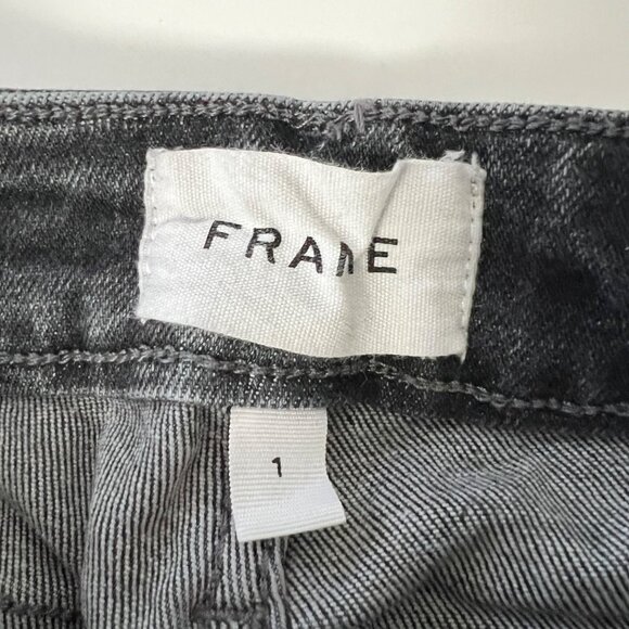 Frame Denim Womens Le One High Rise Skinny Jeans Crop Gray Hughes size 23-28 - Picture 9 of 13